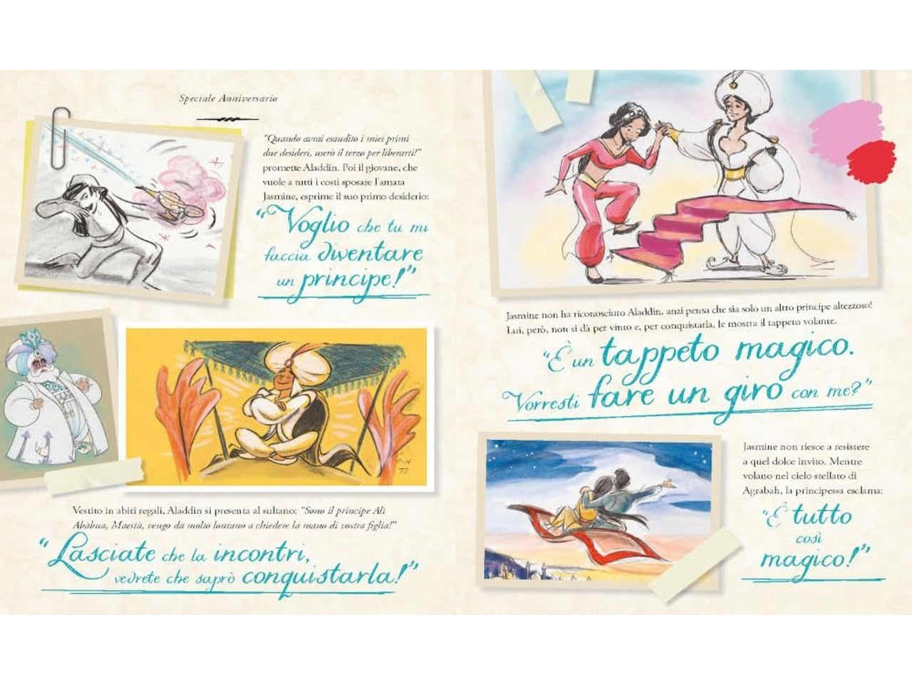 Libro walt disney fiabe collection d100 aladdin speciale anniversario d100