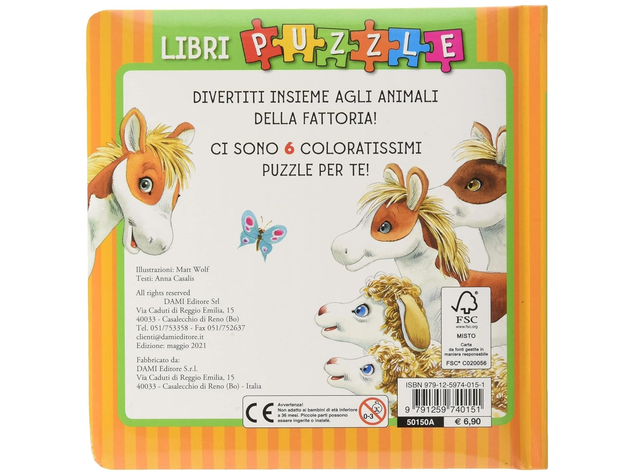 Libro dami editore libri puzzle pocket fattoria