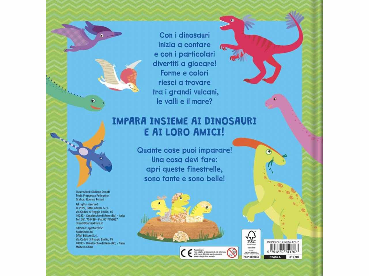 Libro 100 belle finestrelle - dinosauri