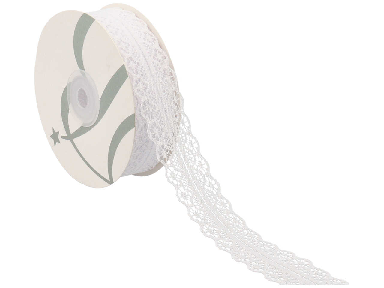 Nastro in pizzo colore bianco 30mmx25mt