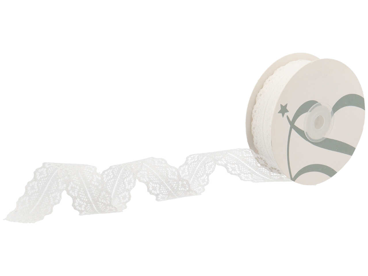 Nastro in pizzo colore panna 30mmx25mt