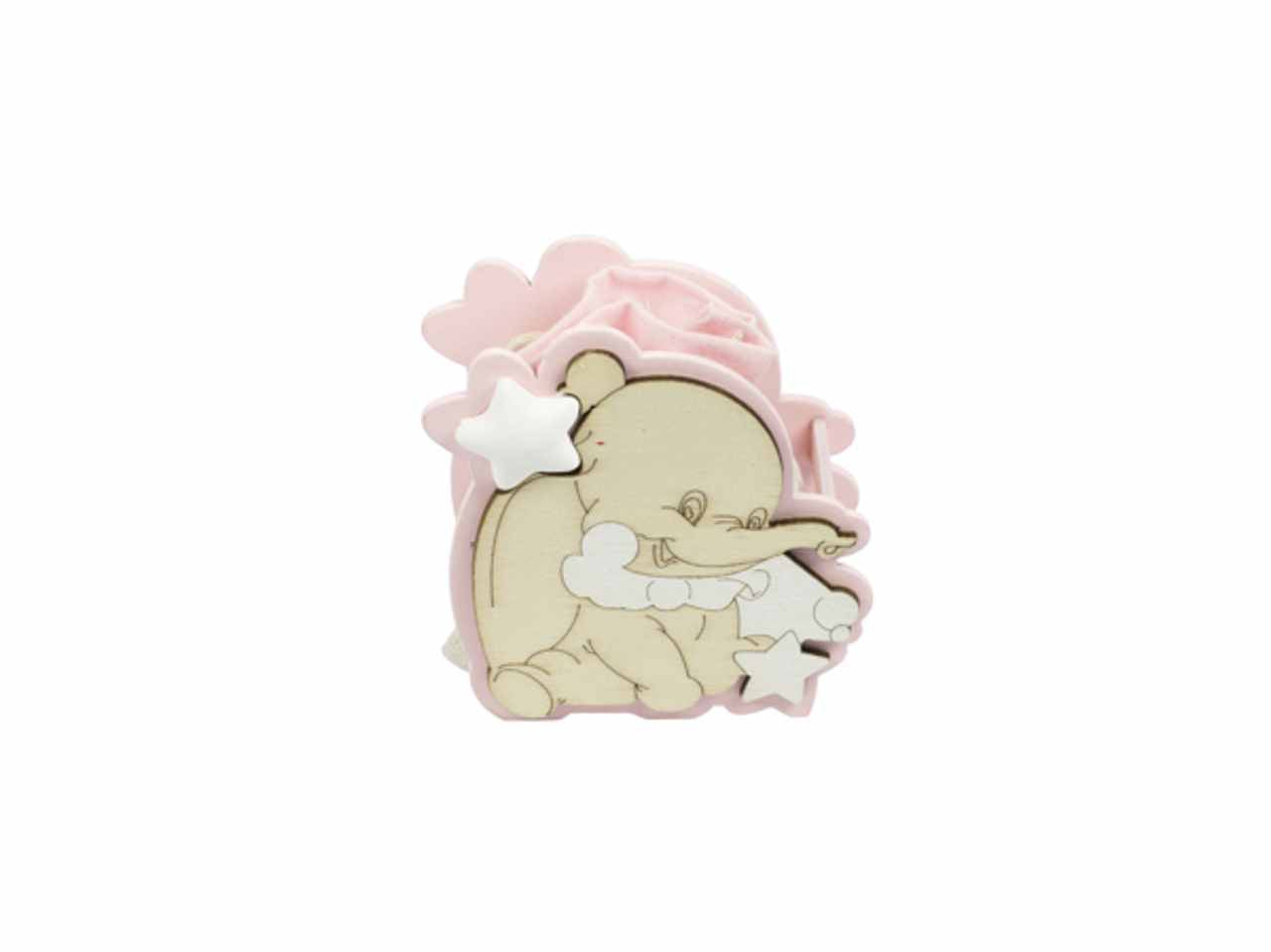 Scatola elefante con sacchetto colore rosa