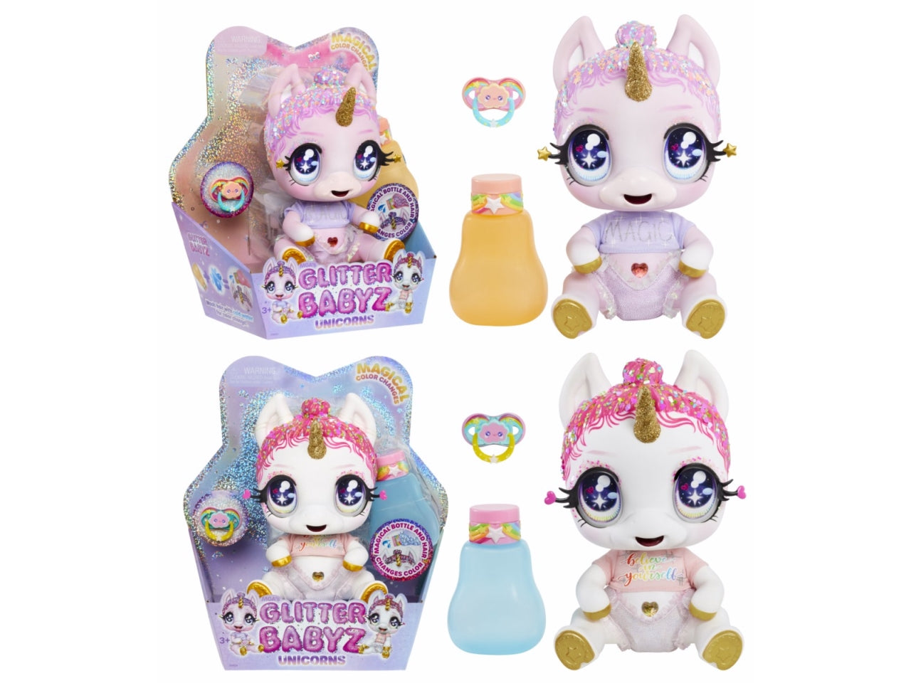 Glitter babyz unicorn dolls