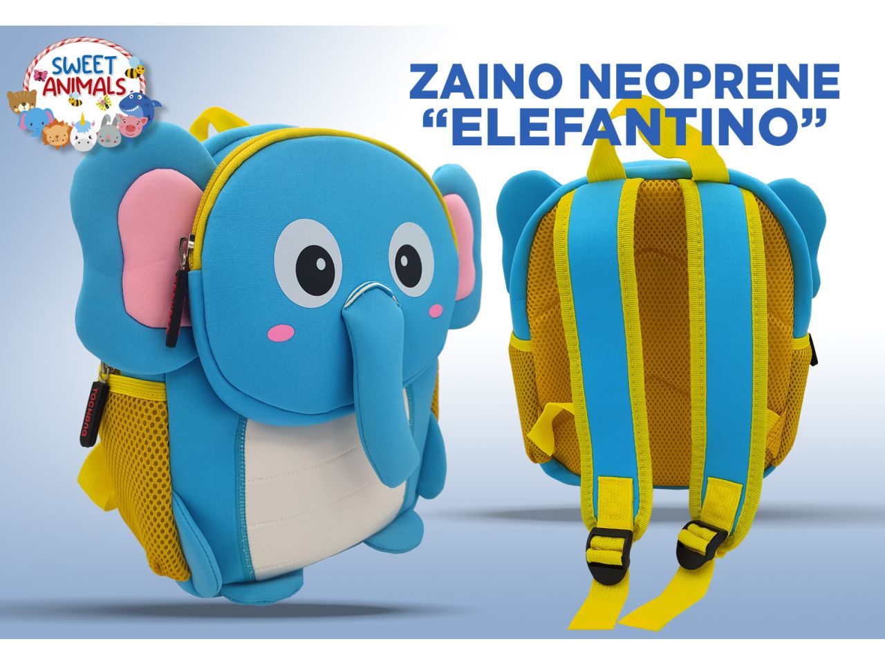 Zainetto elefantino in neoprene 27cm