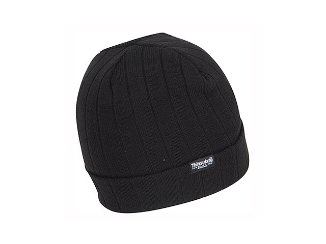 Cappello cuffia coste nero thinsulate