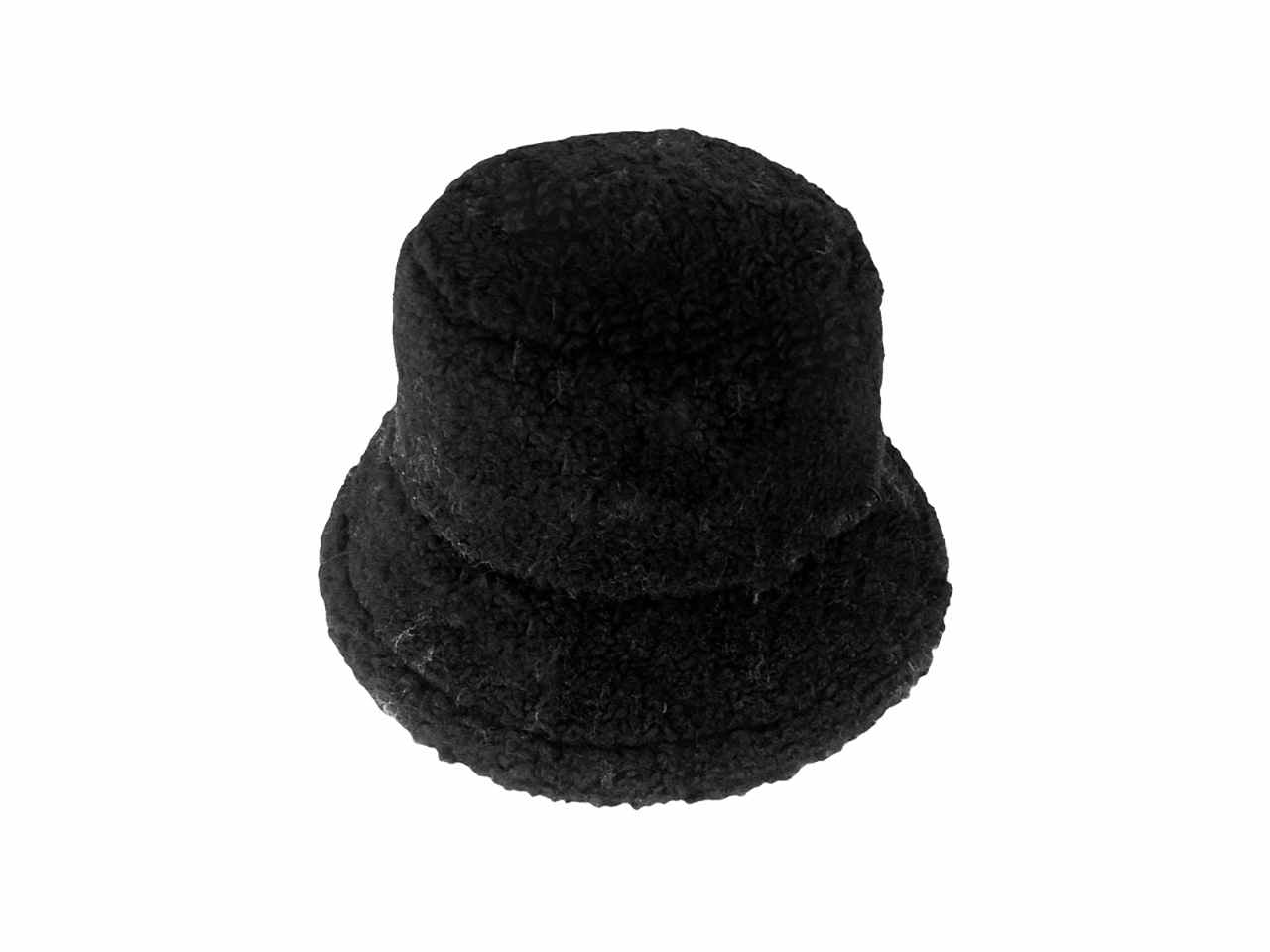 Cappello modello pescatore nero in ecopelliccia pecora
