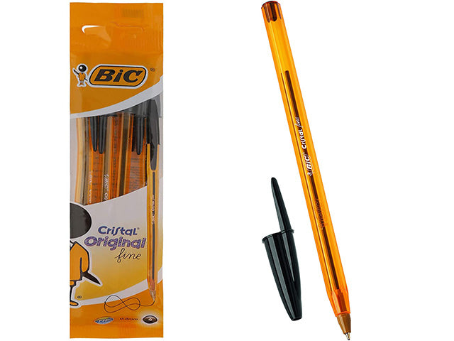 pennaa sfera bic cristal, tratto di scrittura fine nero 0,8 mm