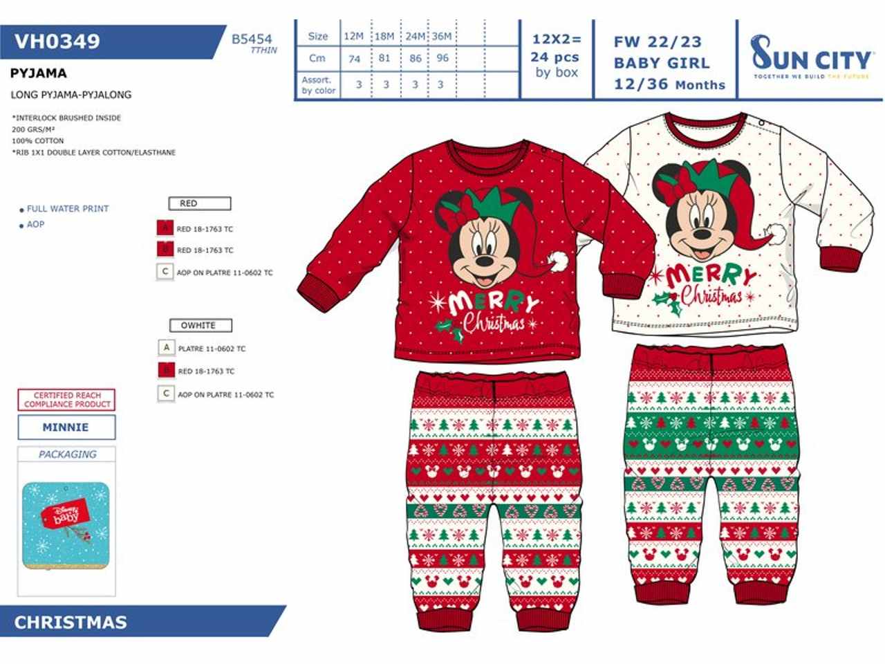 Minnie pigiama 12- 36 mesi 100% cotone
