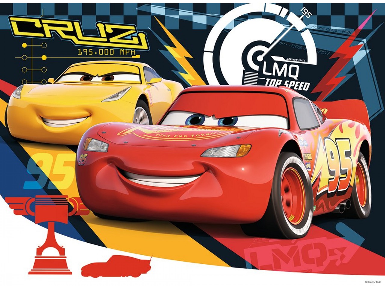 Puzzle 100pz cars xxl 12625