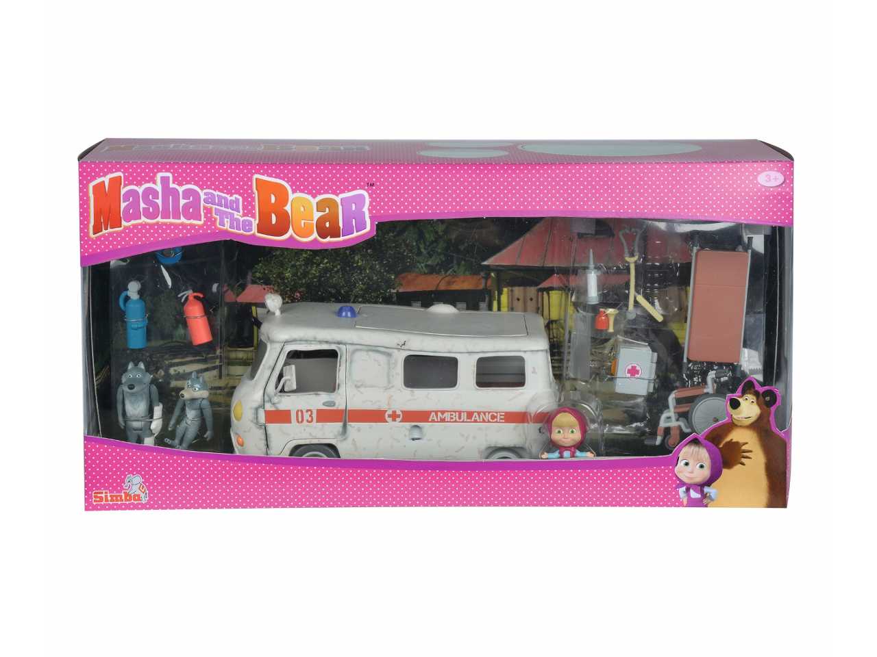 Masha e l'orso play set ambulanza 109309863