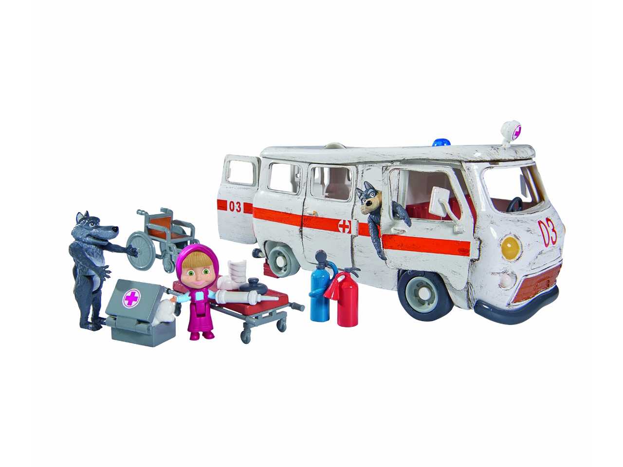 Masha e l'orso play set ambulanza 109309863