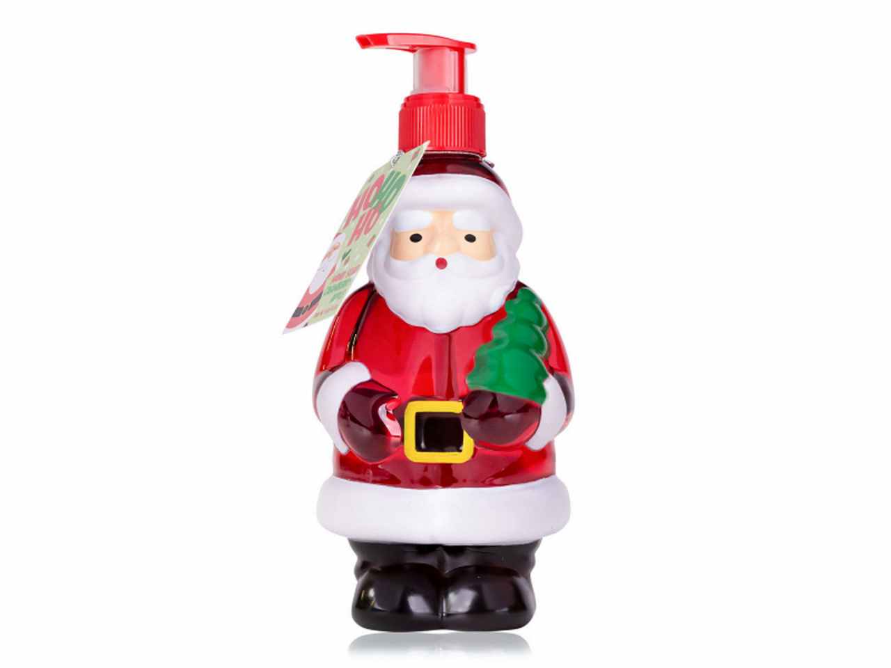 Sapone per le mani ho ho ho in dispenser a forma di babbo natale fragranza mirtillo colore rosso 310ml
