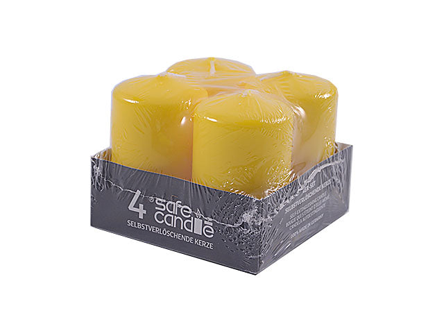 Candela moccolo colorata 17 4pz gial8-f8050-4