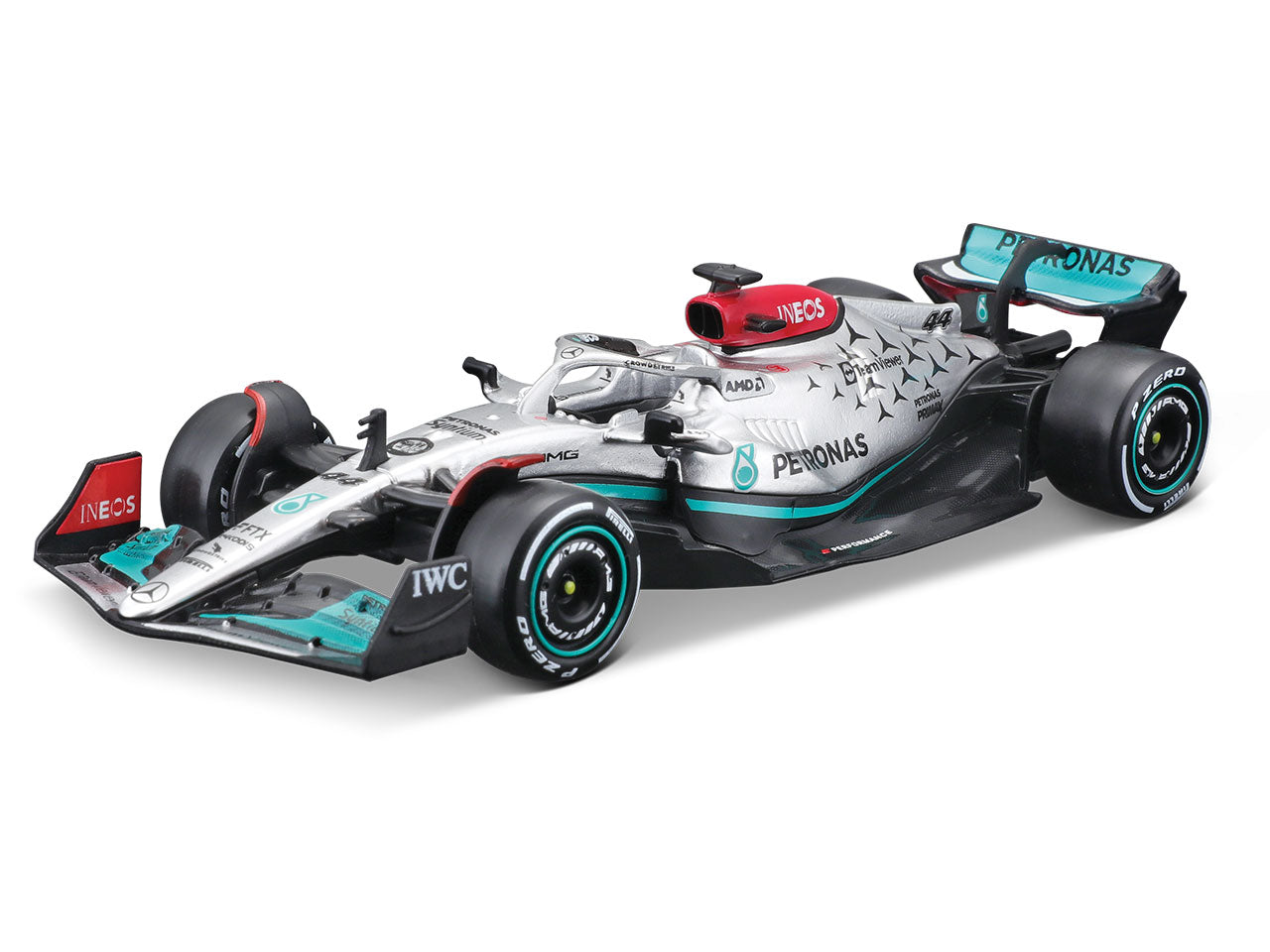 Modellino mb f1 w13 e performance 44 hamilton scala 1:43