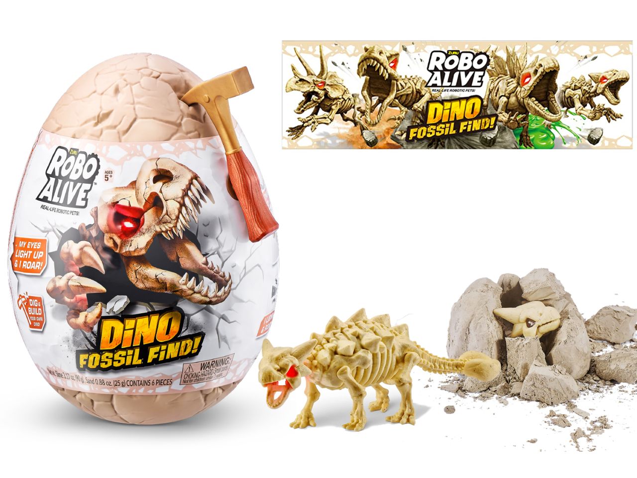 Dino fossili in guscio luci e suoni