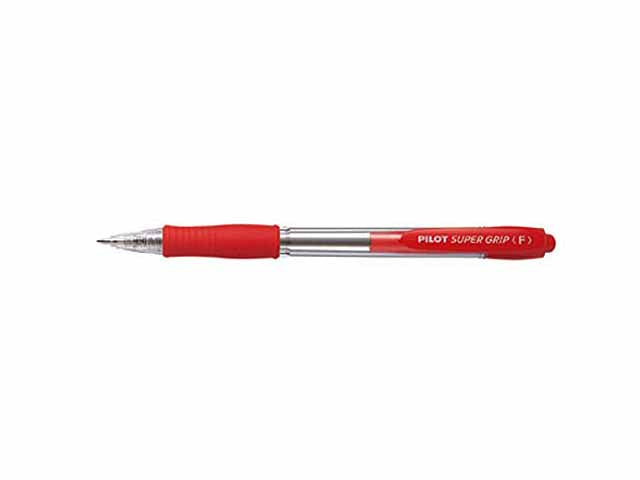 Penna a sfera Pilot SuperGrip ricaricabile con refill rosso 0,7 mm