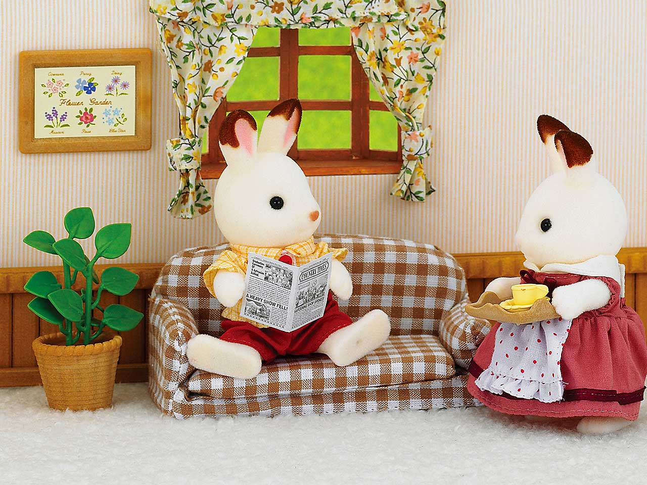 Sylvanian families papà coniglio e divano 5013