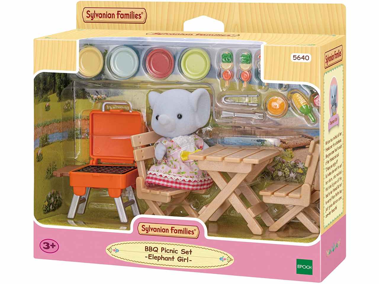 Sylvanian families bbq picnic elephant girl 05640