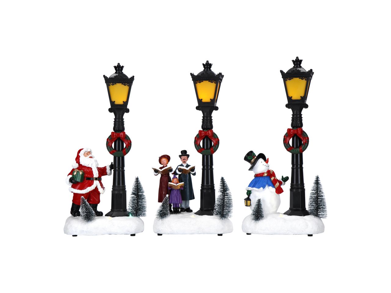 Giostrina con lanterne e led a batteria misura 18x11x37cm multicolor in 3 assortimenti