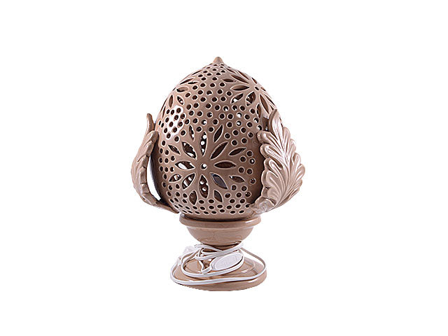 Lampada ceramica 35cm marrone