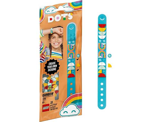 lego dots braccialetto arcobaleno 41900
