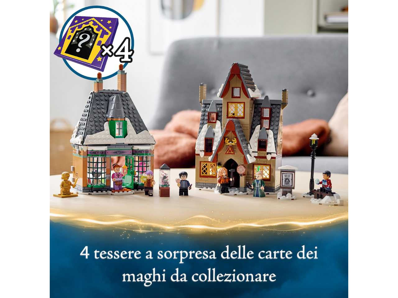 Lego harry potter visita al villaggio di hogsmeade.
