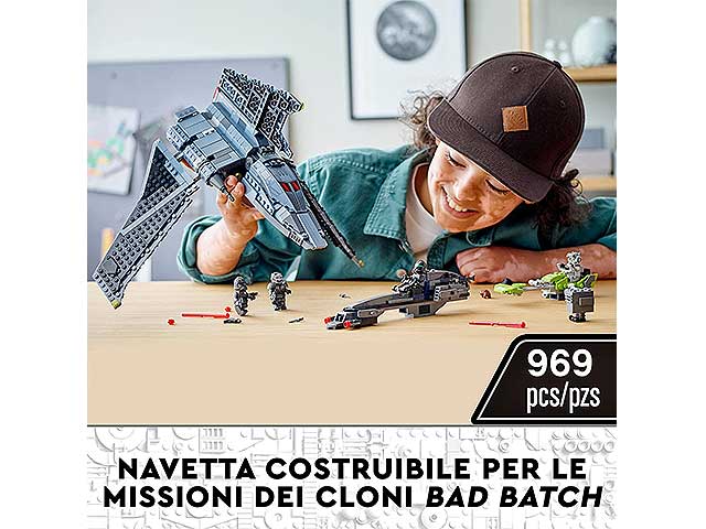 Lego star wars shuttle di att.the bad batch 75314