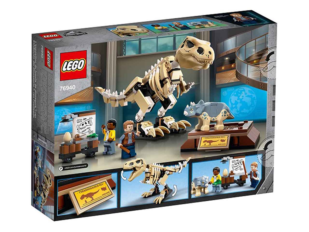 Lego la mostra del fossile di dino.t-rex 76940