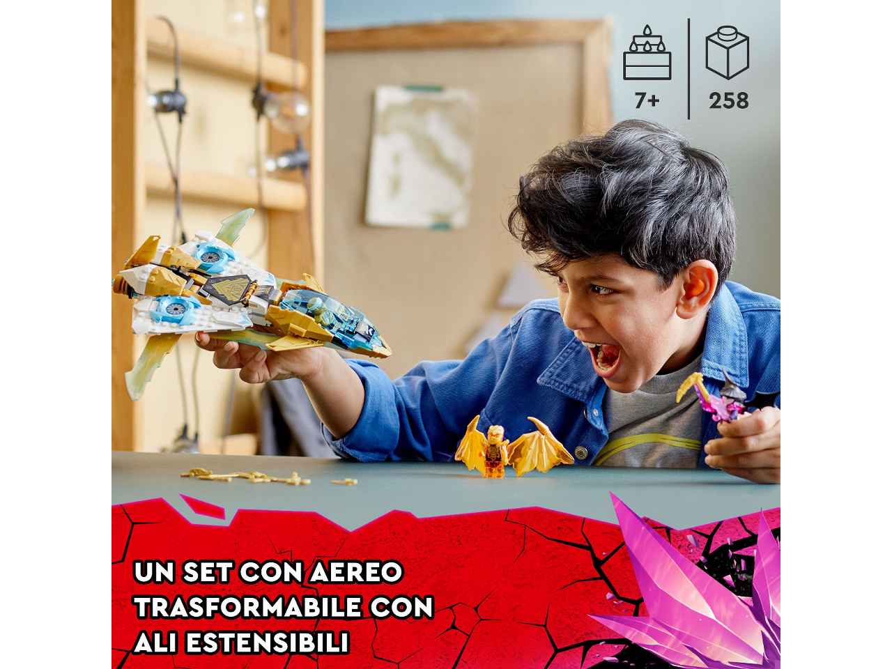 Lego ninjago jet dragone d'oro di zane 71770