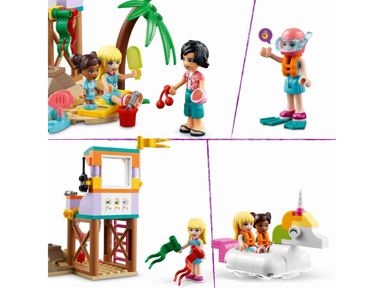 Lego friends div.sulla spiaggia dei surfer 41710