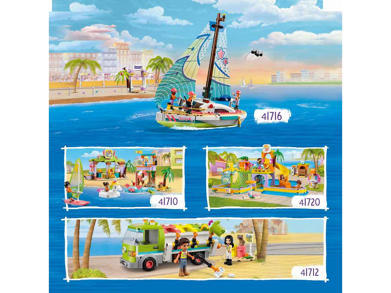 Lego friends div.sulla spiaggia dei surfer 41710
