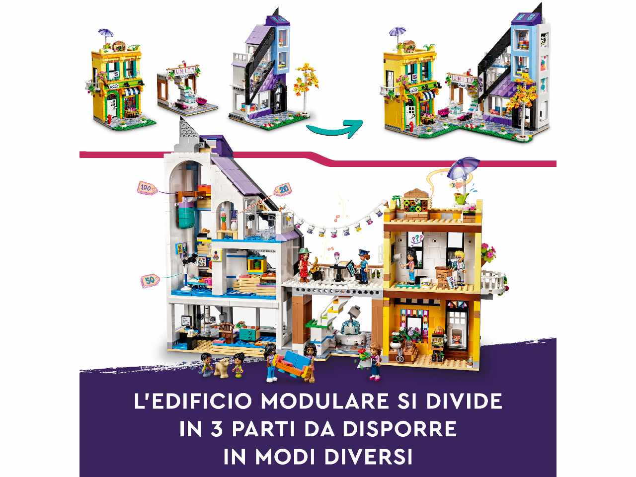 Lego friends negozio di design e fioraio del centro