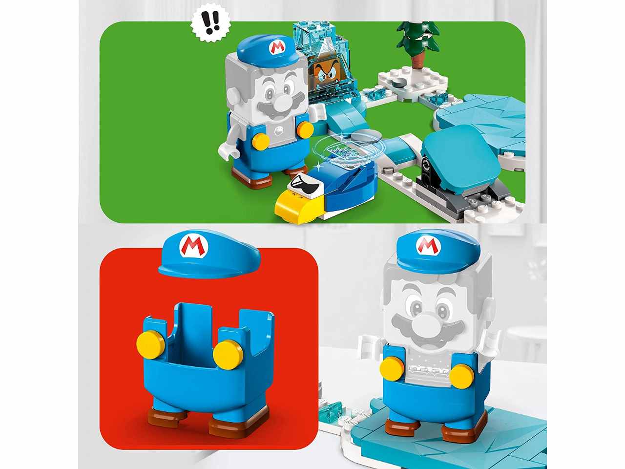 Lego super mario funzionalità che permette di lanciare palle di neve digitali