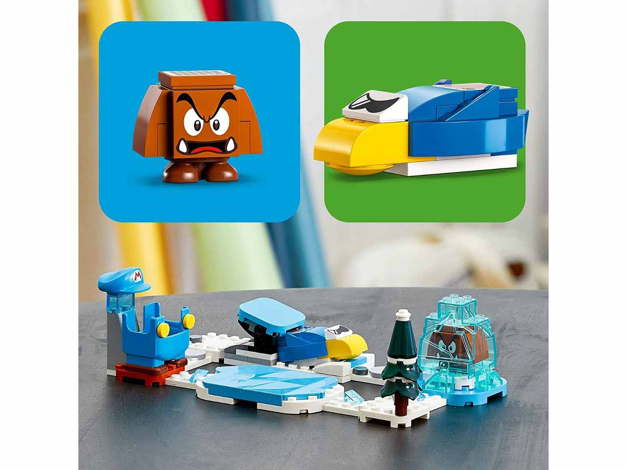 Lego super mario funzionalità che permette di lanciare palle di neve digitali