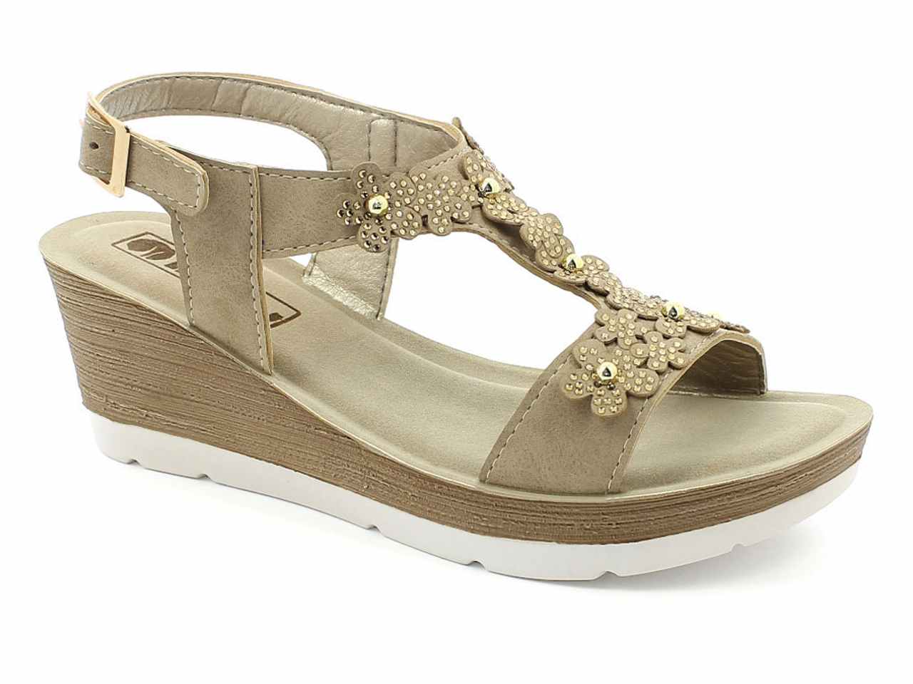 Ciabatte a fascia donna elice sabbia beige taglia 35-41