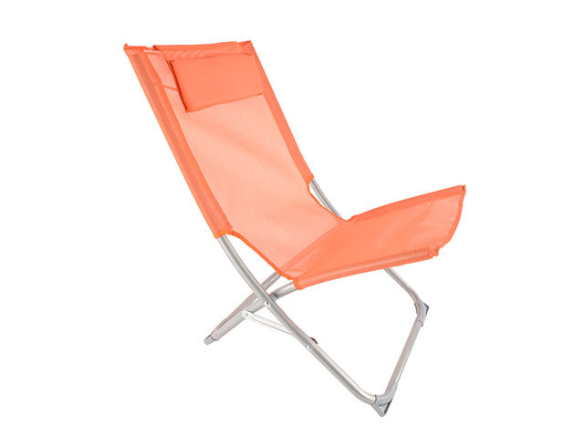 Sedia da mare textilene in acciaio 74x48x74cm