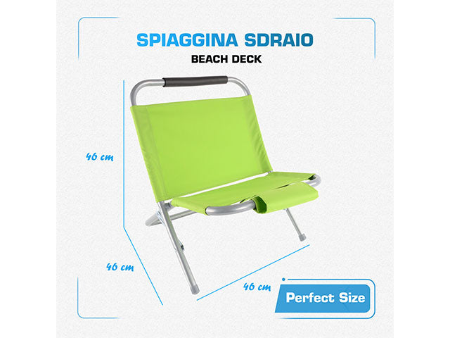 Sedia da mare oxford in acciaio 57x48x51cm