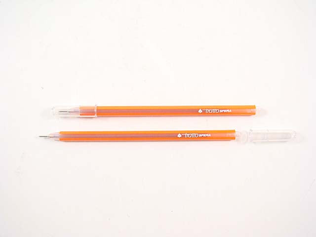 penna a sfera fila con quantità di inchiostro maggiorato fusto arancio, punta media arancio m