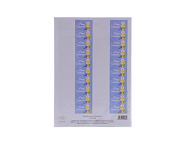 Bigliettini bomboniere comunione Cromo 100 pezzi