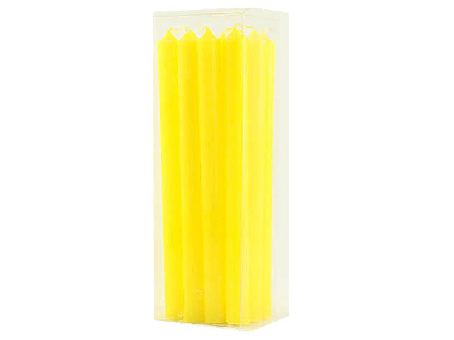 Candela conica h25 12 pezzi limone 1101158