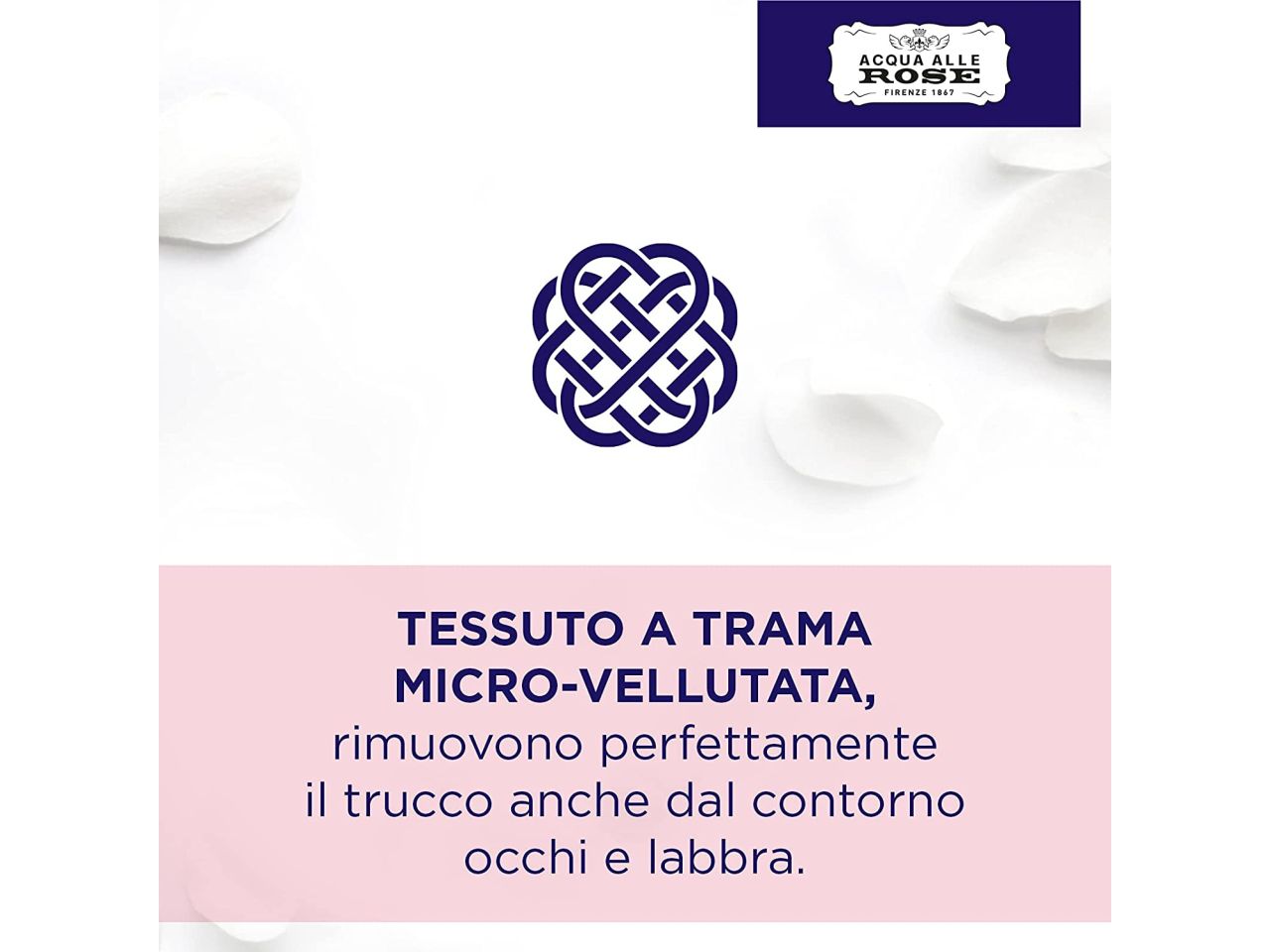 Roberts acqua di rose salviettine struccanti per pelli sensibili - confezione da 20 salviettine