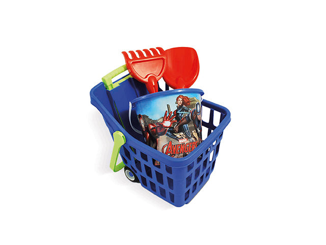 Set giochi da spiaggia trolley avengers diametro 18cm