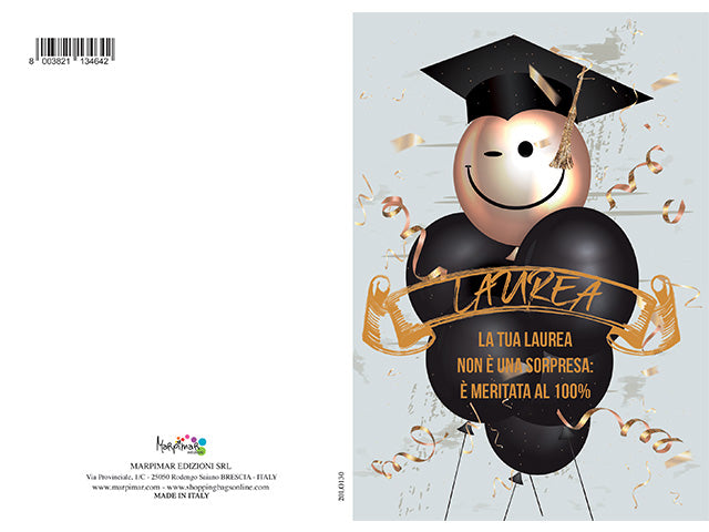 biglietto auguri laurea con foil