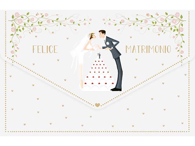 Biglietto porta soldi matrimonio