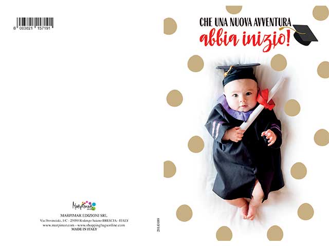 biglietto auguri laurea con foil