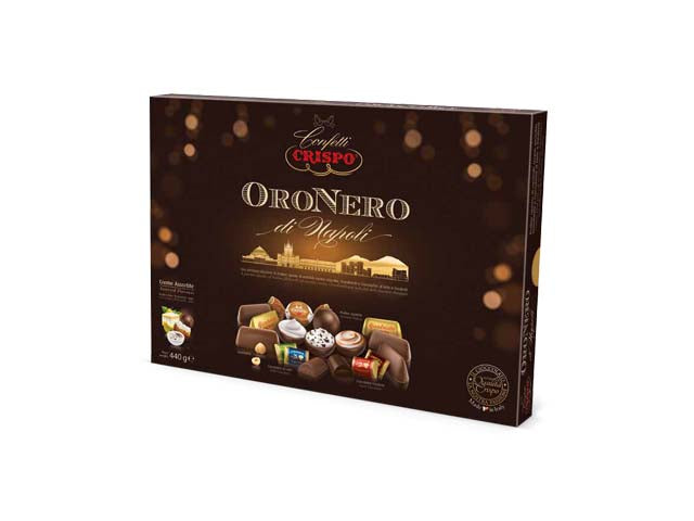 oro nero di napoli 440gr cioccolatini assortiti gianduiotti e praline