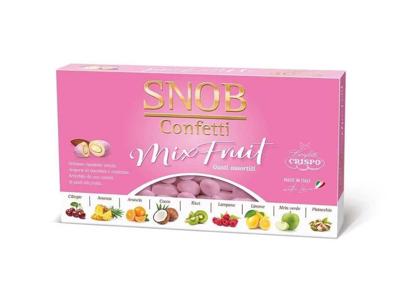 Confetti snob mix fruit rosa gusti e colori assortiti - confezione da 1kg