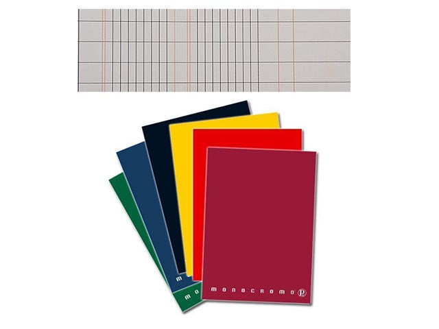 quaderno pigna maxi 2 colonne colori assortiti 210x297 mm