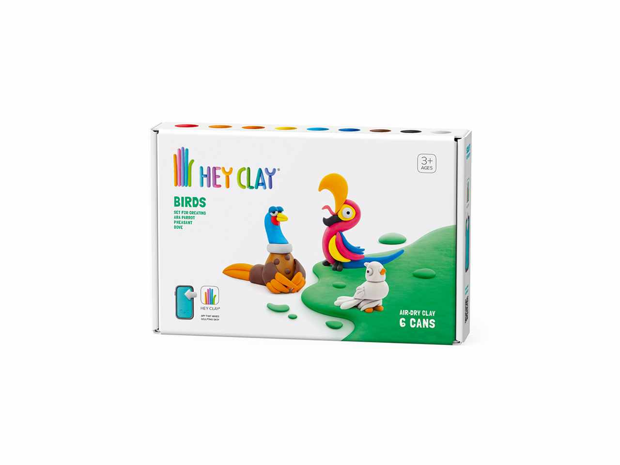 hey clay uccelli-1 kit medio argilla morbida creativa