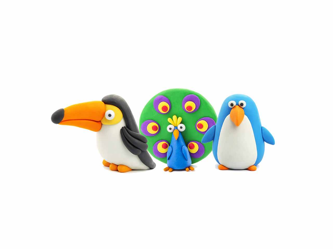 hey clay uccelli-2 kit medio argilla morbida creativa
